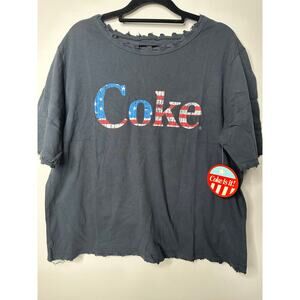 NWT Recycled Karma Coke Coca Cola Blue T-Shirt Sz XL